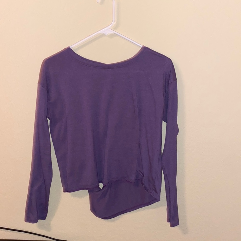 Long sleeve purple T-shirt
